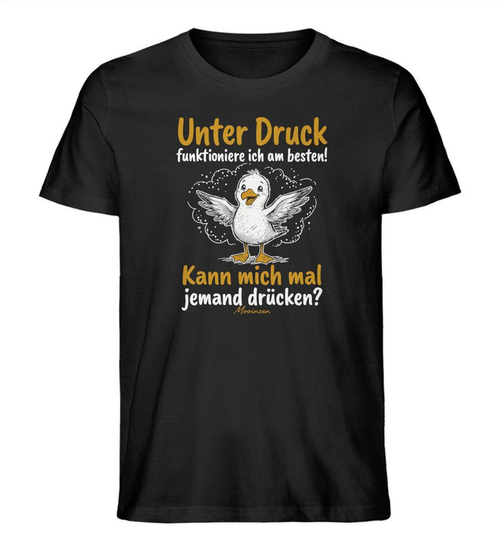 Unter druck funktioniere ich am besten · Herren Premium Bio T-Shirt-Herren Premium Bio T-Shirt-Black-XS-Mooinzen