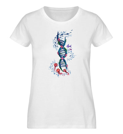 Unterwasser DNA · Damen Premium Bio T-Shirt-Damen Premium Bio T-Shirt-White-S-Mooinzen