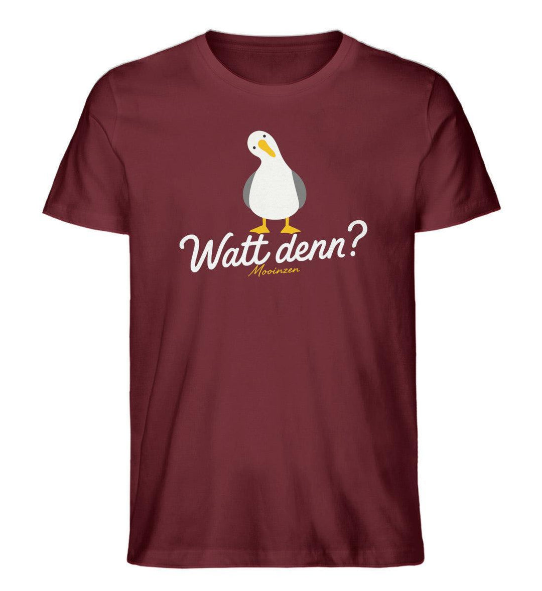 Watt denn? · Herren Premium Bio T-Shirt-Herren Premium Bio T-Shirt-Burgundy-XS-Mooinzen