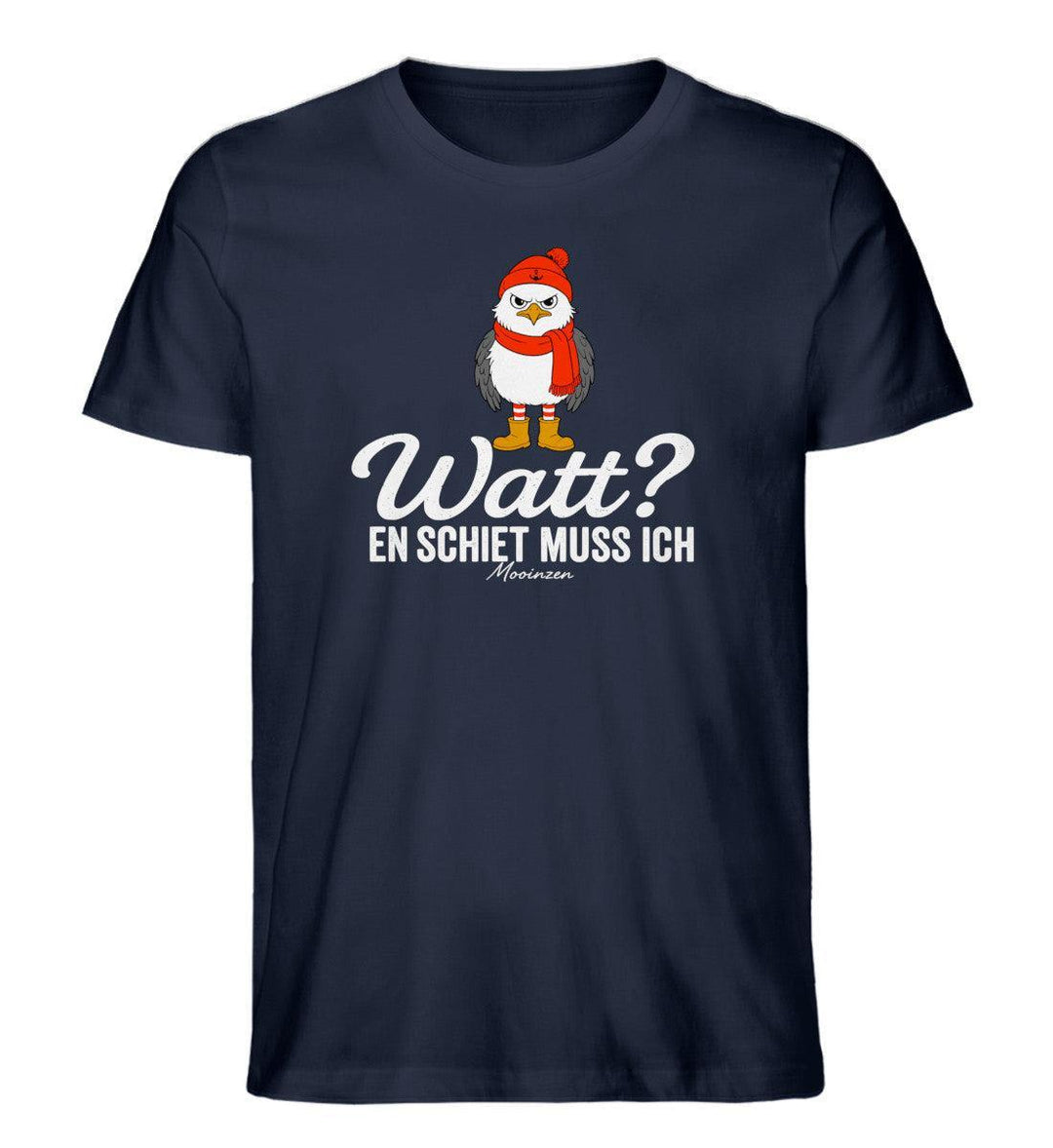 Watt? en schiet muss ich · Herren Premium Bio T-Shirt-Herren Premium Bio T-Shirt-French Navy-XS-Mooinzen