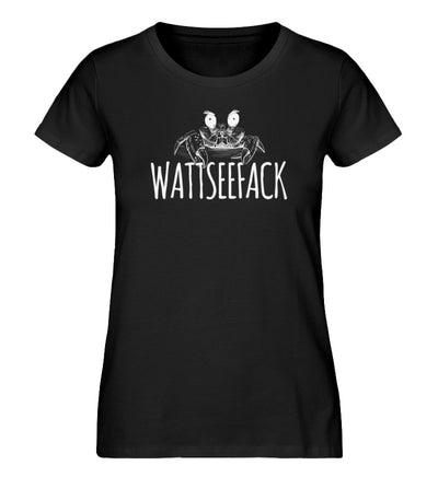 Wattseefack Krabbe · Damen Premium Bio T-Shirt-Damen Premium Bio T-Shirt-Black-S-Mooinzen