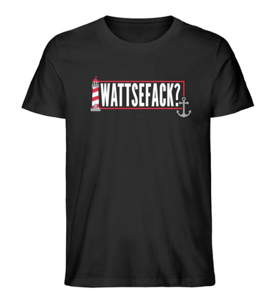 Wattsefack · Herren Premium Bio T-Shirt-Herren Premium Bio T-Shirt-Black-XS-Mooinzen