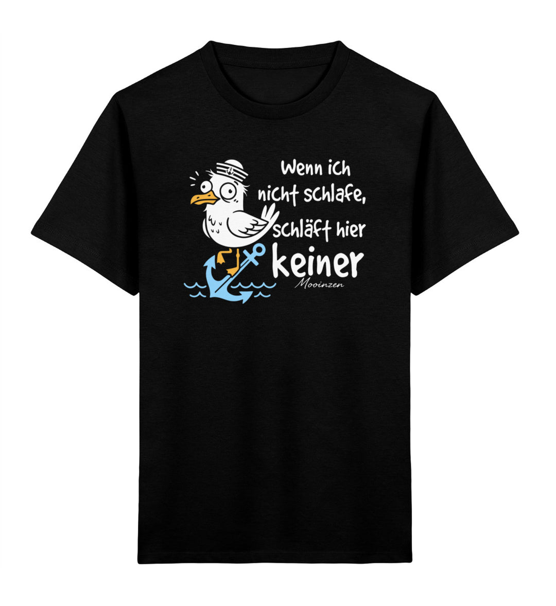 Wenn ich nicht schlafe, schläft hier keiner · Kinder Premium Bio T-Shirt-Kinder Premium Bio T-Shirt-Black-3/4-Mooinzen