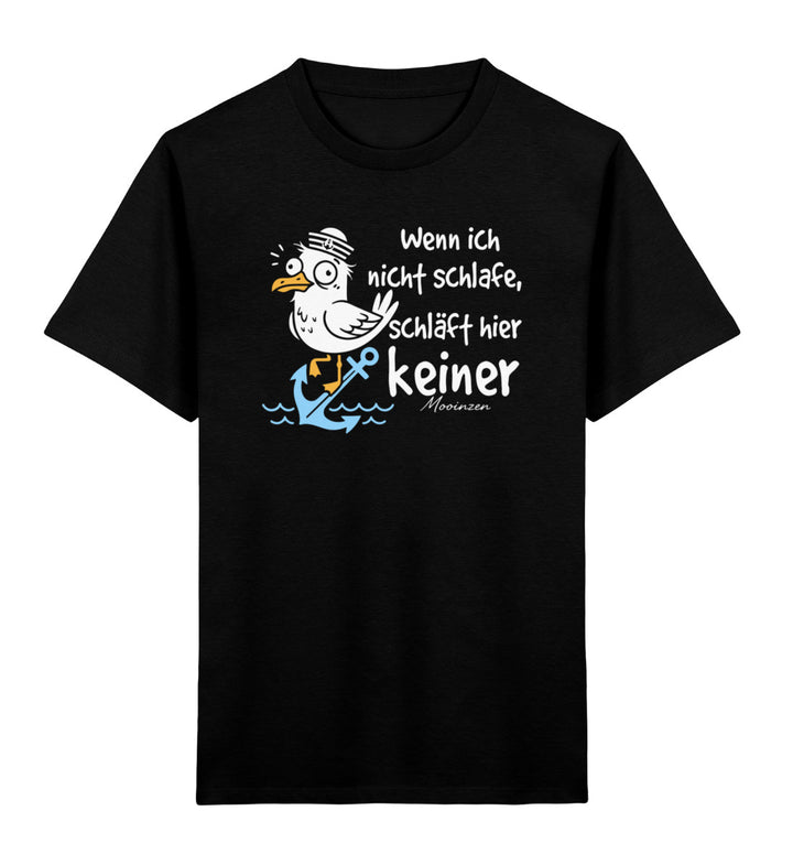 Wenn ich nicht schlafe, schläft hier keiner · Kinder Premium Bio T-Shirt-Kinder Premium Bio T-Shirt-Black-3/4-Mooinzen