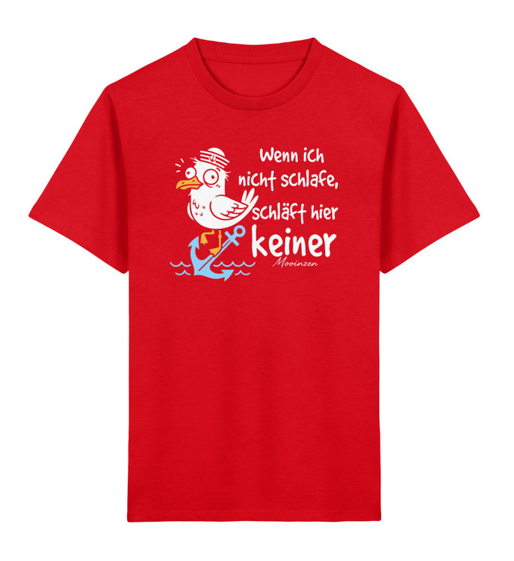 Wenn ich nicht schlafe, schläft hier keiner · Kinder Premium Bio T-Shirt-Kinder Premium Bio T-Shirt-Red-3/4-Mooinzen