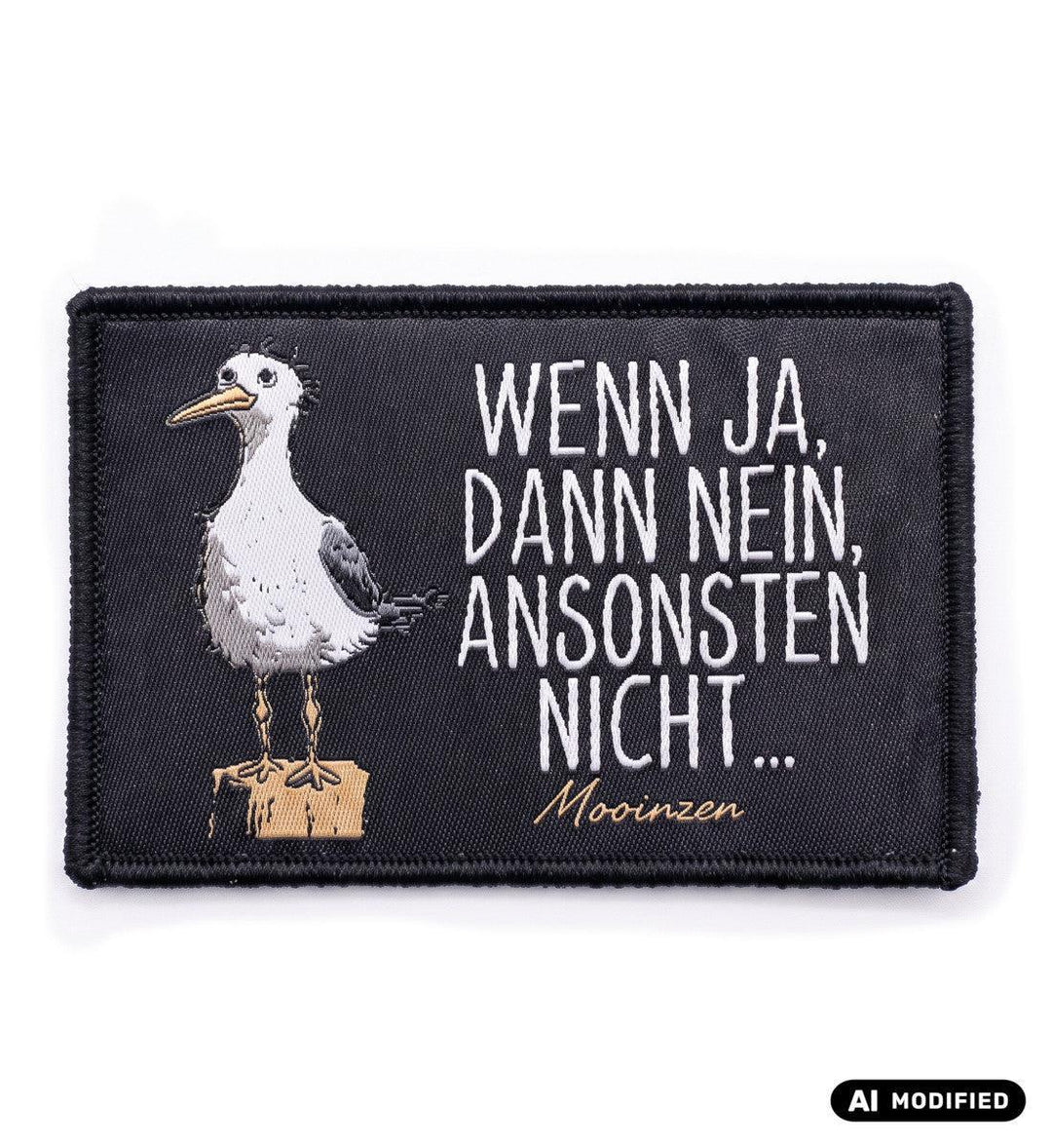 Wenn ja dann nein ansonsten nicht · Klettpatch V2-Klettwatt Patch-black-9x6-Mooinzen