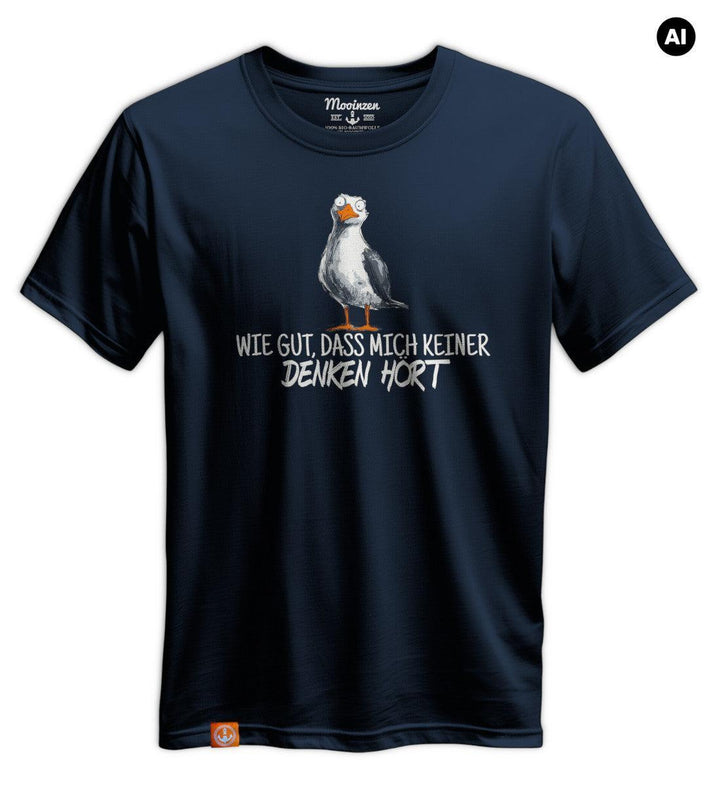 Wie Gut, Dass Mich Keiner Denken Hoert · Unisex Premium Bio T-Shirt-Unisex Premium Bio T-Shirt-dress-blue-S-Mooinzen