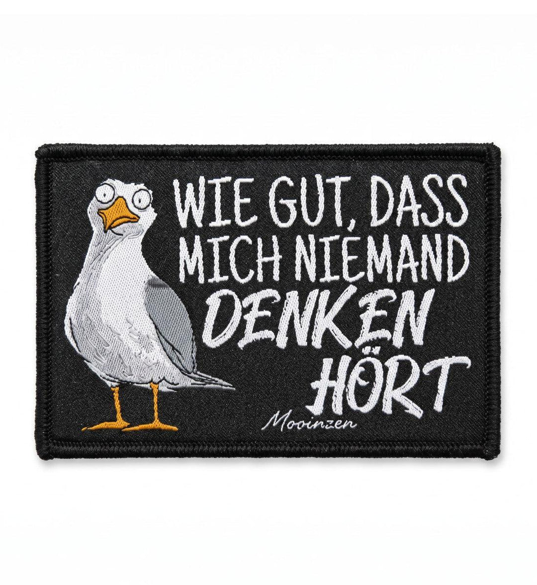 Wie gut, dass mich keiner denken hört · Klettwattpatch V2-Klettwatt Patch-black-9x6-Mooinzen