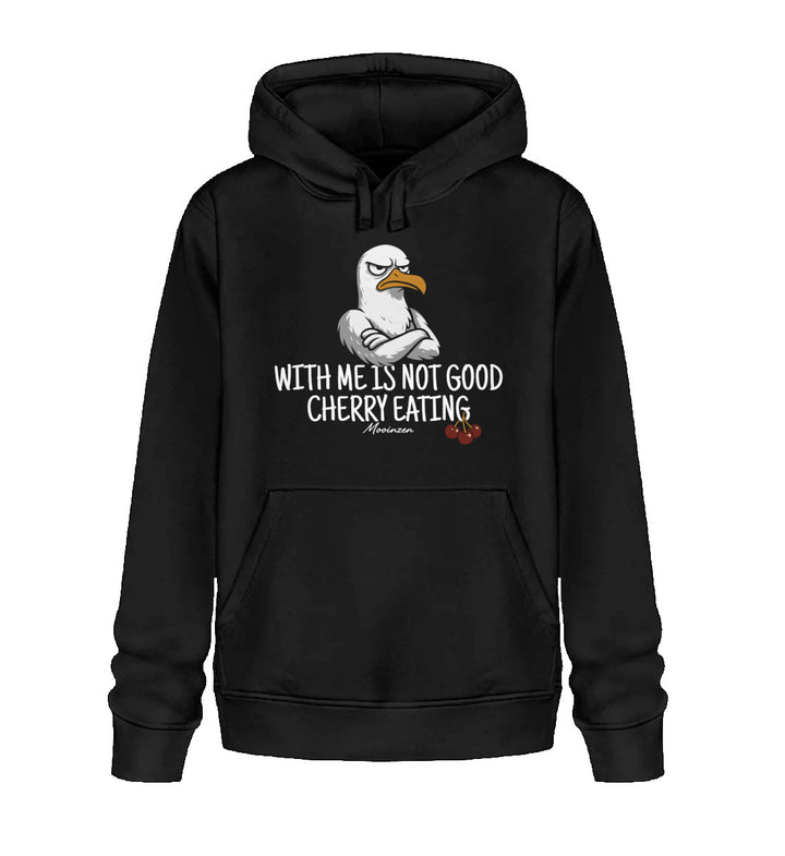 With me is not good cherry eating · Unisex Bio Hoodie-Unisex Bio Hoodie-Black-XS-Mooinzen
