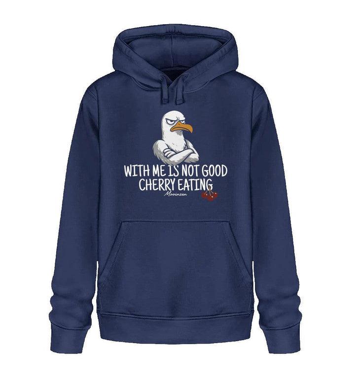 With me is not good cherry eating · Unisex Bio Hoodie-Unisex Bio Hoodie-French Navy-XS-Mooinzen