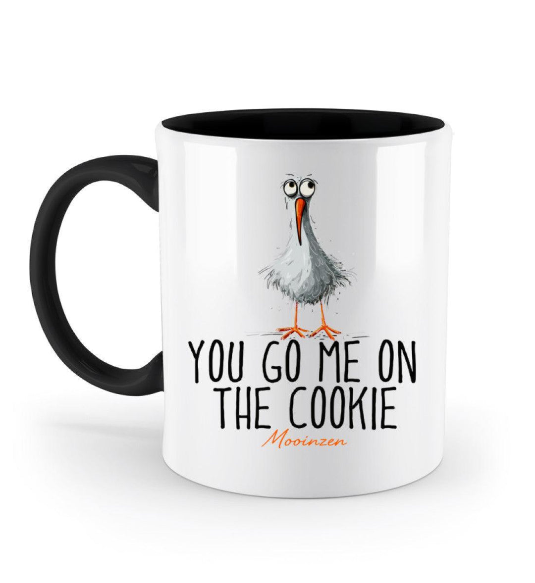 You go me on the cookie· Keramiktasse Zweifarbig-Keramik Tasse Zweifarbig-Black-330ml-Mooinzen