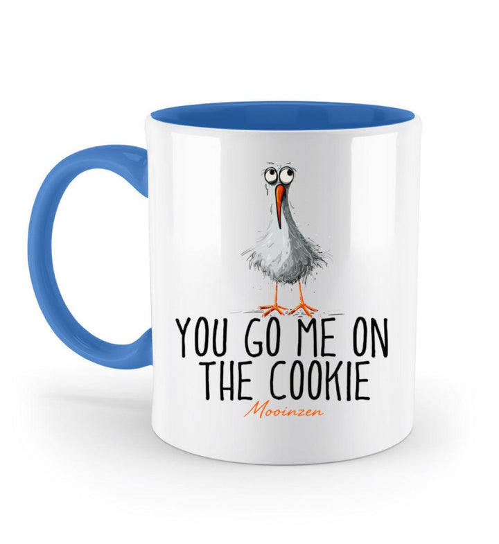 You go me on the cookie· Keramiktasse Zweifarbig-Keramik Tasse Zweifarbig-Blue-330ml-Mooinzen