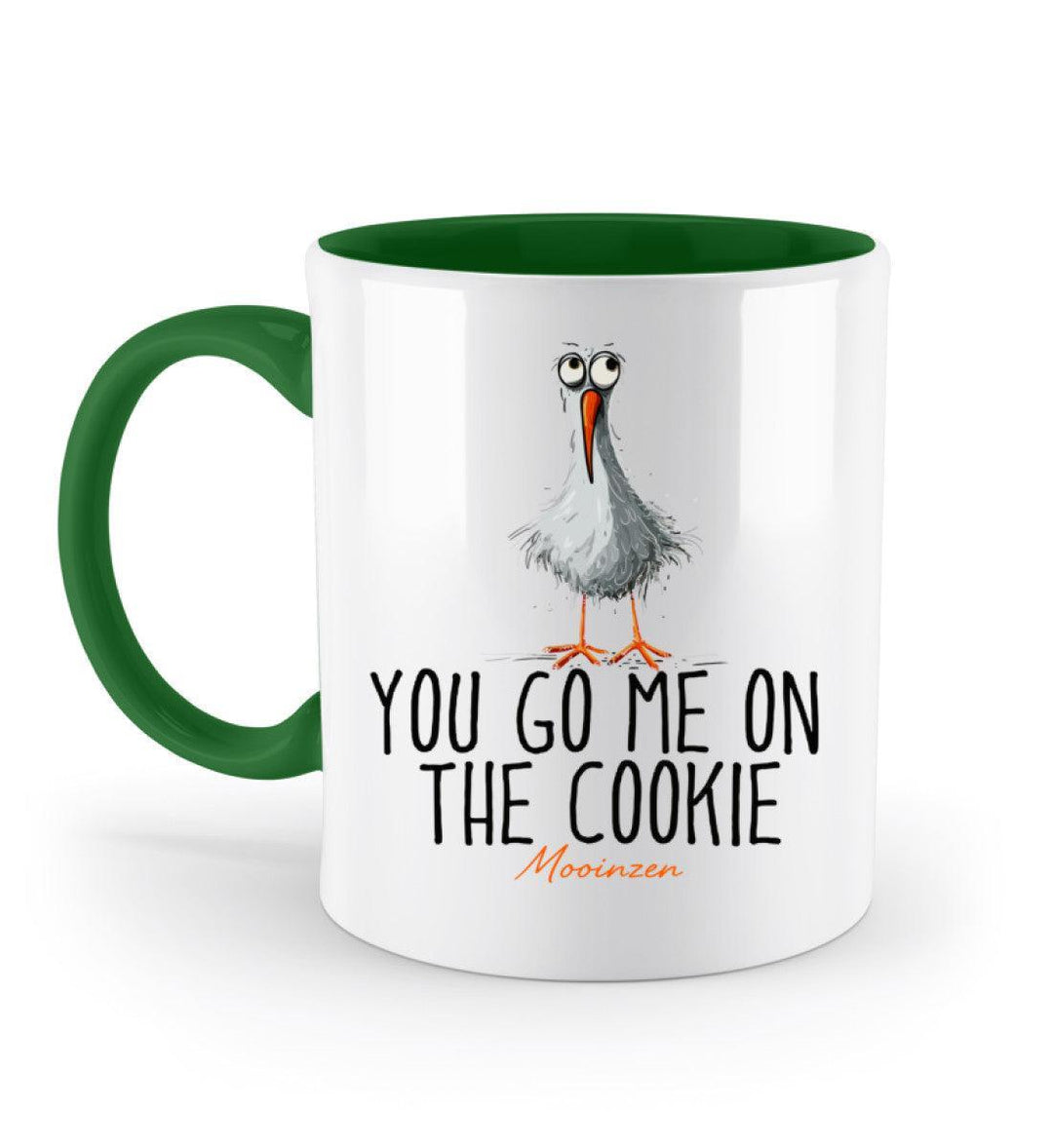 You go me on the cookie· Keramiktasse Zweifarbig-Keramik Tasse Zweifarbig-Irish Green-330ml-Mooinzen