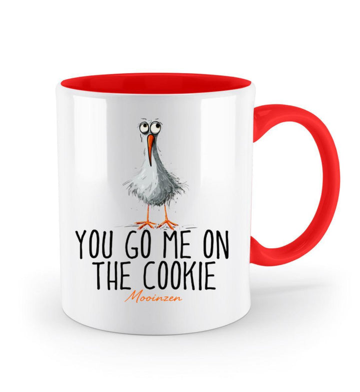 You go me on the cookie· Keramiktasse Zweifarbig-Keramik Tasse Zweifarbig-Mooinzen