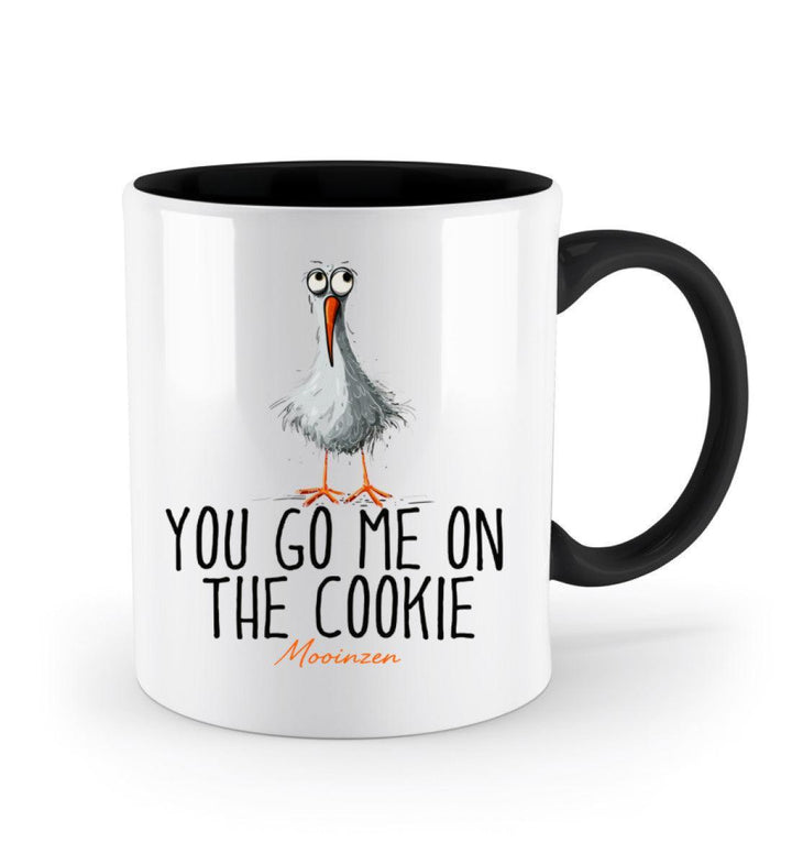 You go me on the cookie· Keramiktasse Zweifarbig-Keramik Tasse Zweifarbig-Mooinzen