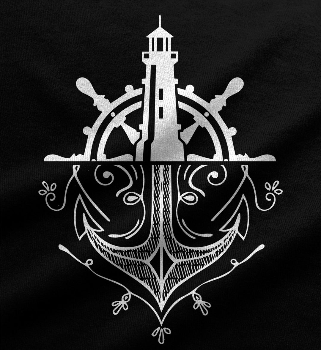 Leuchtturm Anker Steuerrad · Herren Premium Bio T-Shirt-Herren Premium Bio T-Shirt-Black-XS-Mooinzen