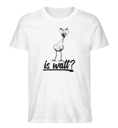 is watt Möwe · Herren Premium Bio T-Shirt-Herren Premium Bio T-Shirt-White-XS-Mooinzen