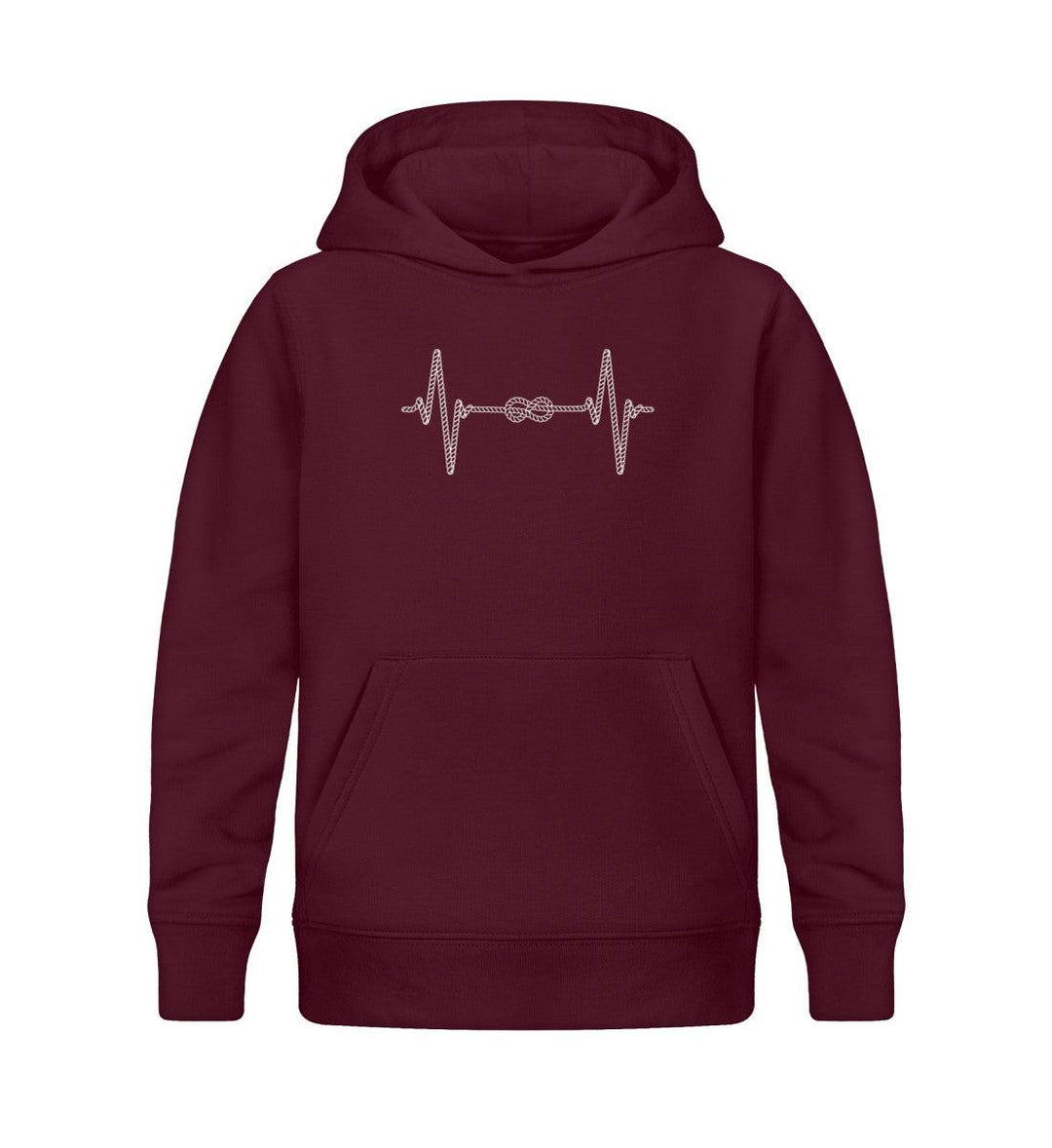 8er Knoten · Kinder Premium Bio Hoodie-Kinder Premium Bio Hoodie-Burgundy-12/14 (152/164)-Mooinzen