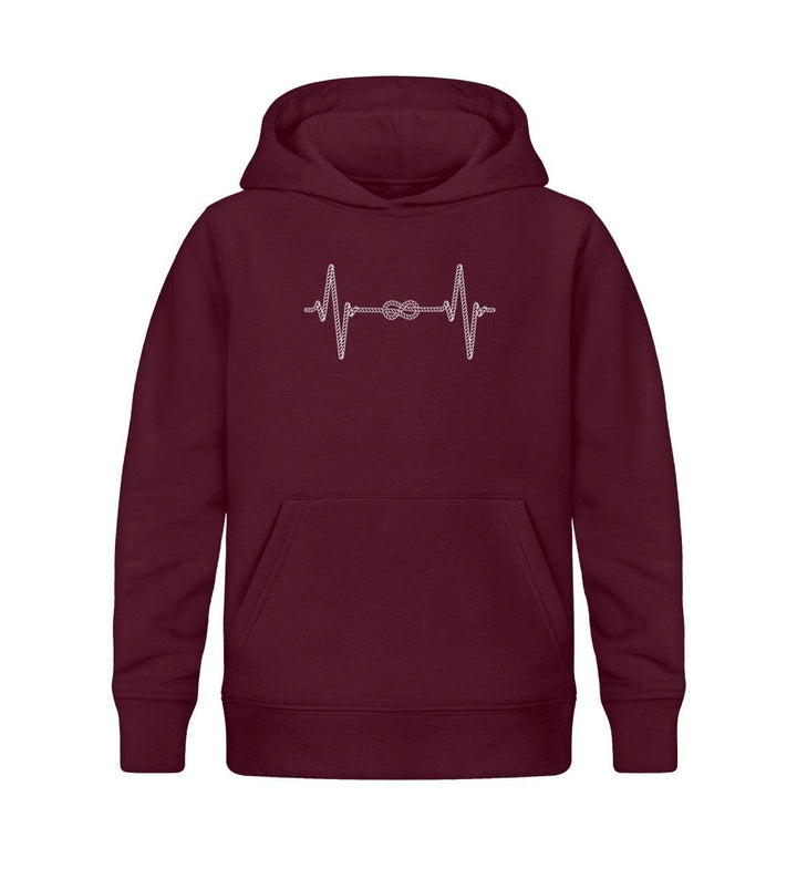 8er Knoten · Kinder Premium Bio Hoodie-Kinder Premium Bio Hoodie-Burgundy-12/14 (152/164)-Mooinzen