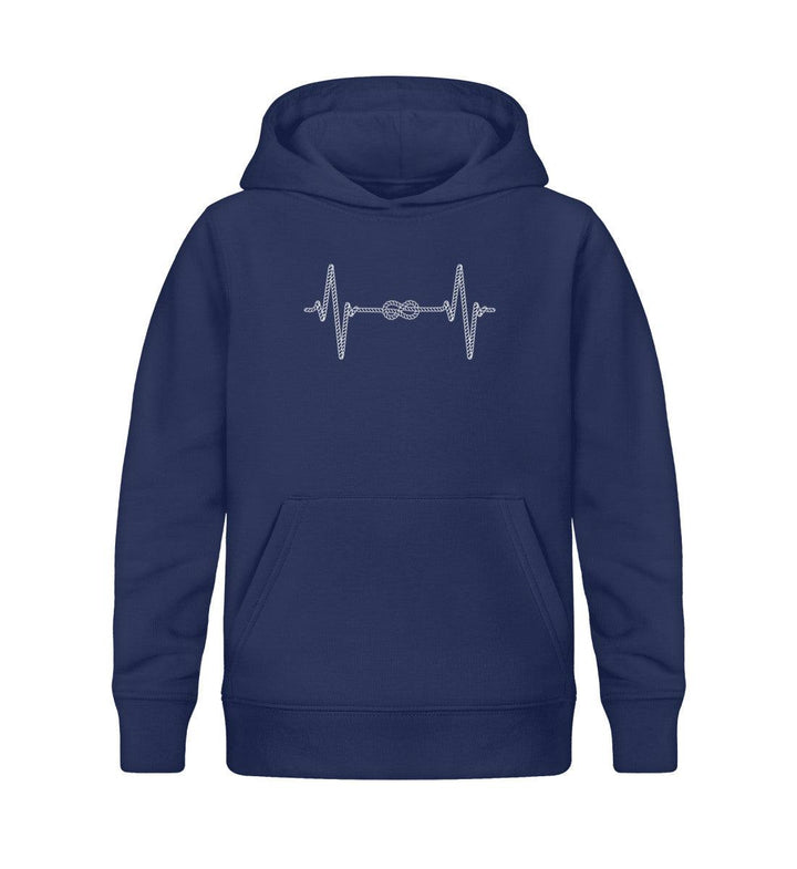 8er Knoten · Kinder Premium Bio Hoodie-Kinder Premium Bio Hoodie-French Navy-12/14 (152/164)-Mooinzen