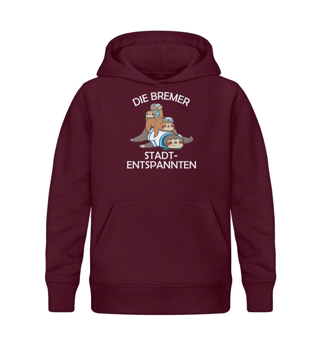 Bremer Stadtentspannten · Kinder Premium Bio Hoodie-Kinder Premium Bio Hoodie-Burgundy-12/14 (152/164)-Mooinzen