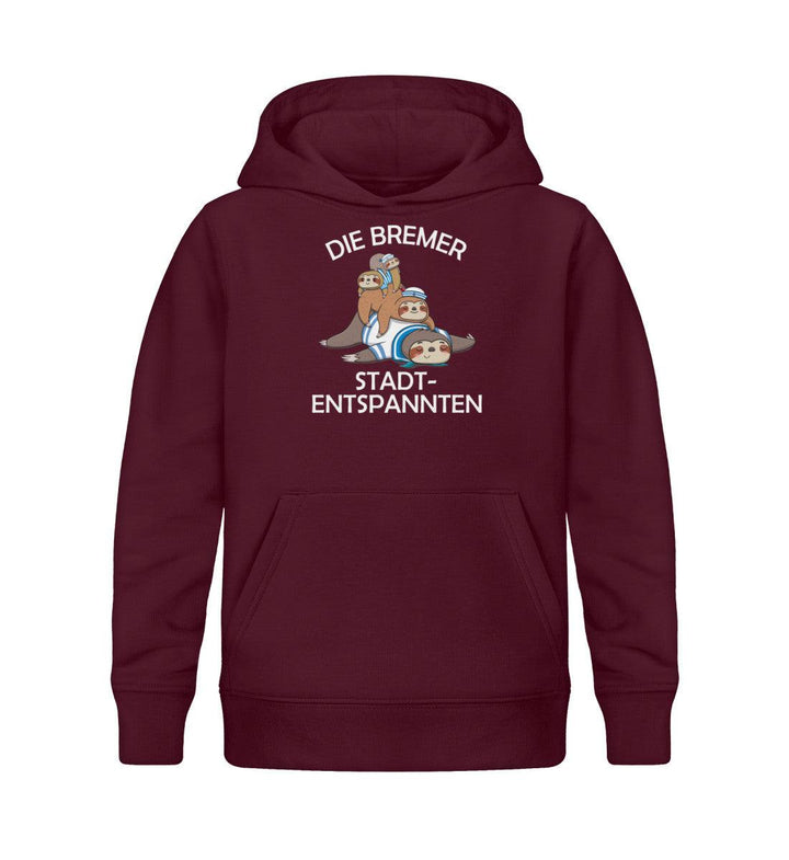 Bremer Stadtentspannten · Kinder Premium Bio Hoodie-Kinder Premium Bio Hoodie-Burgundy-12/14 (152/164)-Mooinzen
