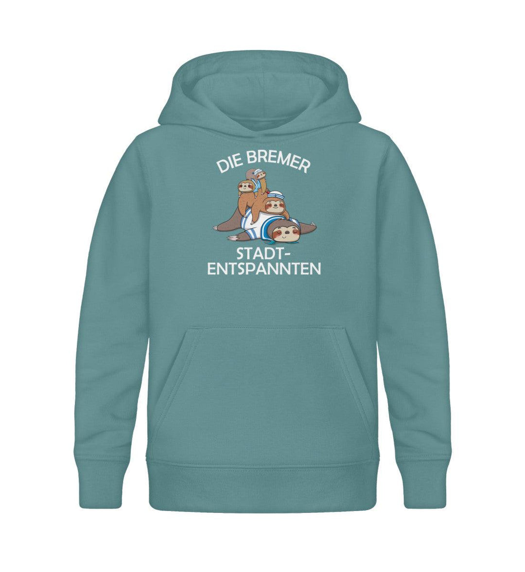 Bremer Stadtentspannten · Kinder Premium Bio Hoodie-Kinder Premium Bio Hoodie-Teal Monstera-12/14 (152/164)-Mooinzen