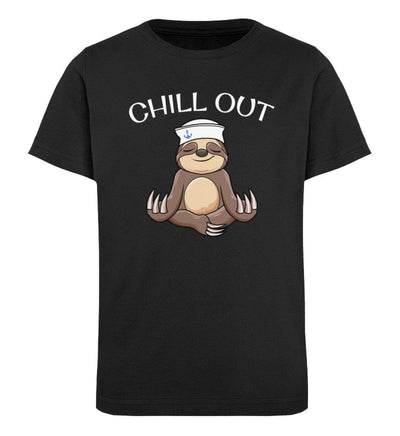 Chill out Faultier · Kinder Premium Bio T-Shirt-Kinder Premium Bio T-Shirt-Black-12/14 (152/164)-Mooinzen