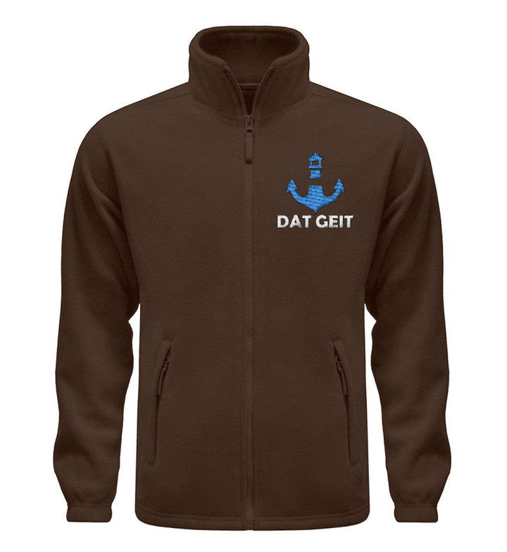 Dat geit · Fleece Jacke mit Stick-Fleece Jacke mit Stick-Dark Chocolate-S-Mooinzen