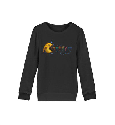 Fisch Quallen · Kinder Premium Bio Sweatshirt-Kinder Premium Bio Sweatshirt-Black-12/14 (152/164)-Mooinzen