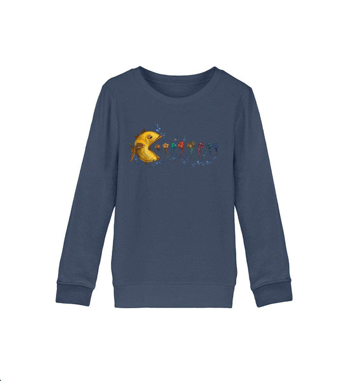 Fisch Quallen · Kinder Premium Bio Sweatshirt-Kinder Premium Bio Sweatshirt-French Navy-9/11 (134/146)-Mooinzen