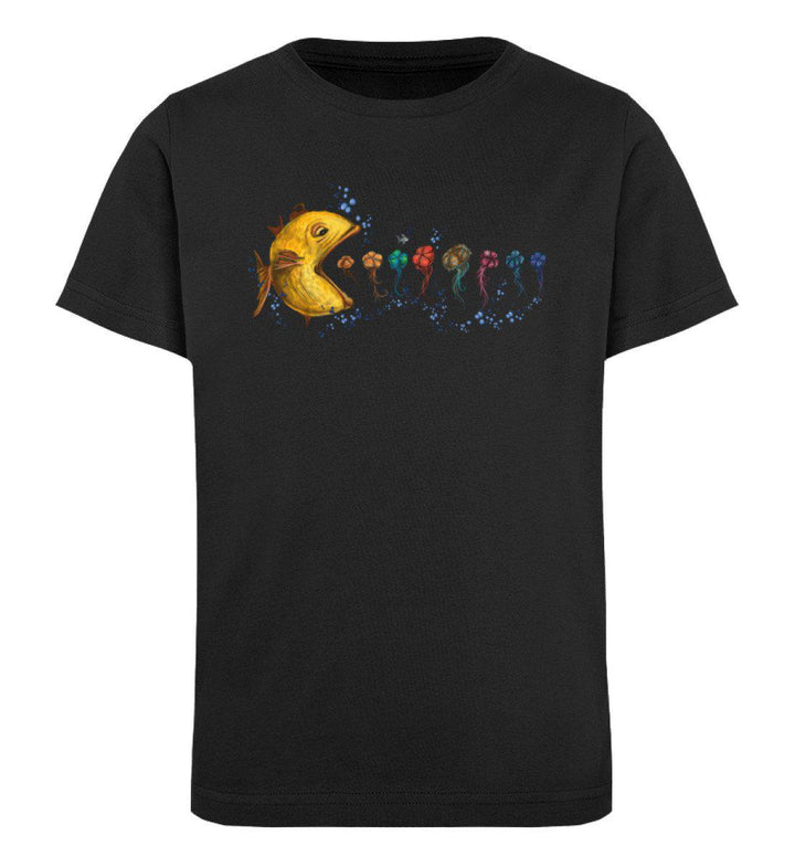 Fisch Quallen · Kinder Premium Bio T-Shirt-Kinder Premium Bio T-Shirt-Black-12/14 (152/164)-Mooinzen