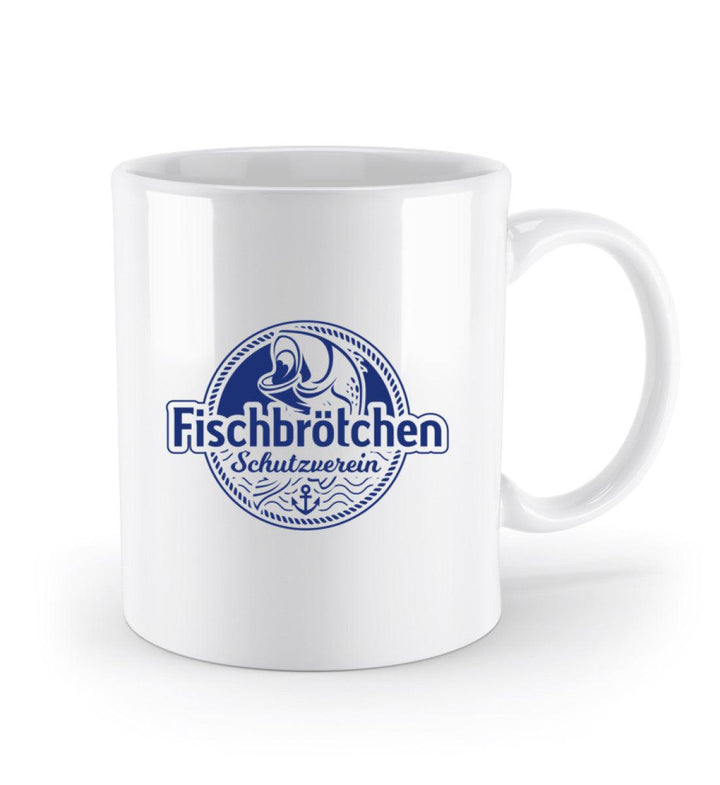 Fischbrötchen Schutzverein · Keramik Tasse weiß-Keramik Tasse weiß-Mooinzen