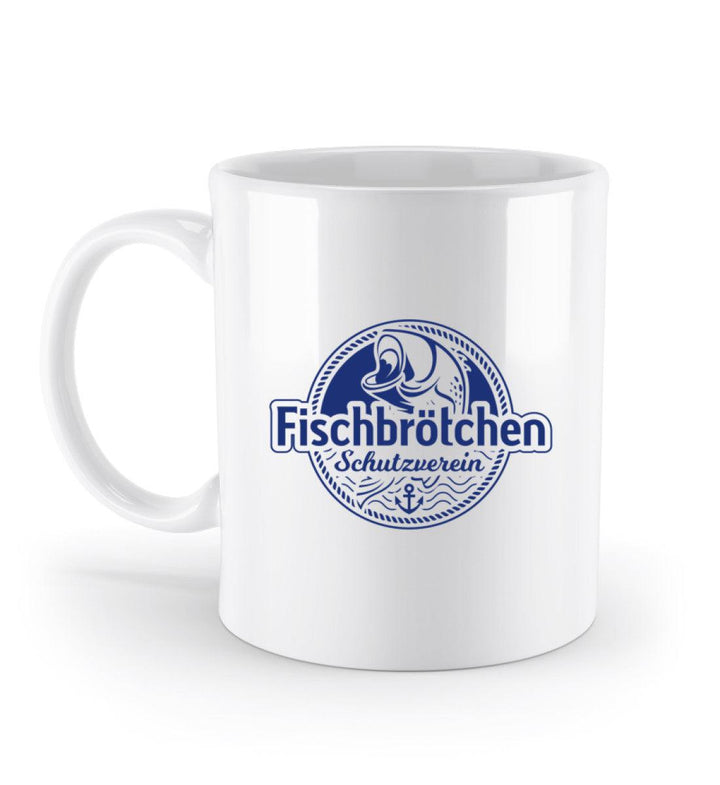 Fischbrötchen Schutzverein · Keramik Tasse weiß-Keramik Tasse weiß-White-Einheitsgröße-Mooinzen