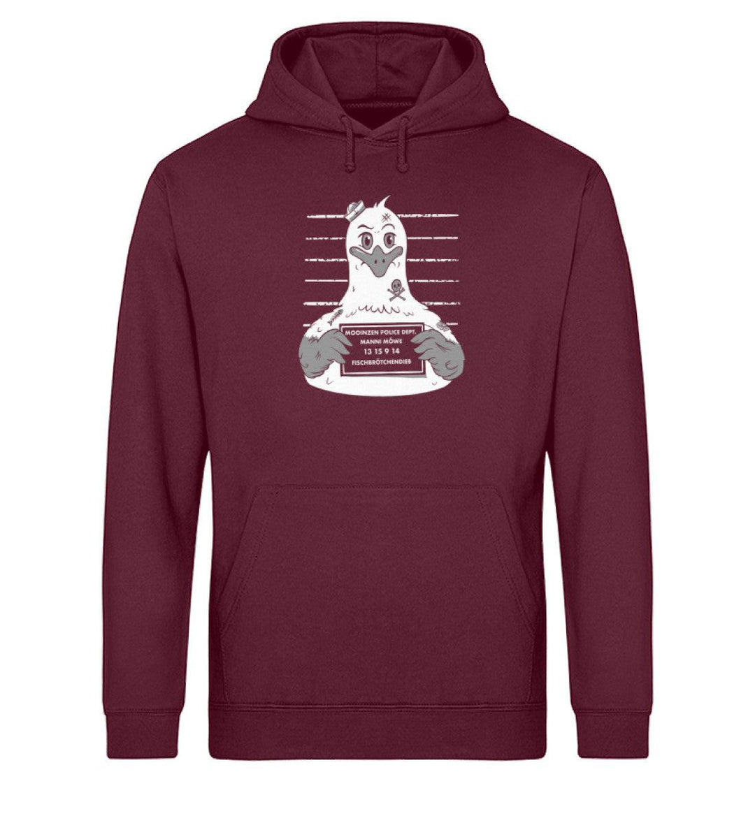 Fischbrötchendieb · Unisex Bio Hoodie-Unisex Bio Hoodie-Burgundy-XS-Mooinzen
