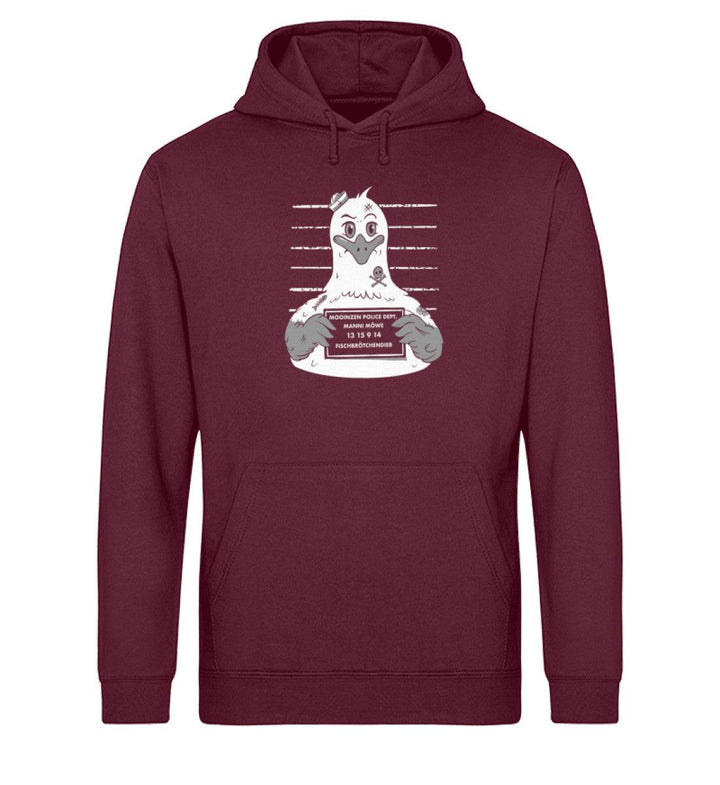 Fischbrötchendieb · Unisex Bio Hoodie-Unisex Bio Hoodie-Burgundy-XS-Mooinzen