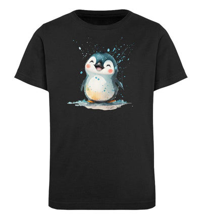 Glücklicher Pinguin · Kinder Premium Bio T-Shirt-Kinder Premium Bio T-Shirt-Black-12/14 (152/164)-Mooinzen