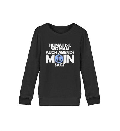 Heimat Abends Moin · Kinder Premium Bio Sweatshirt-Kinder Premium Bio Sweatshirt-Black-12/14 (152/164)-Mooinzen