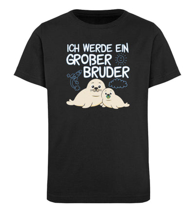 Ich werde ein Großer Bruder · Kinder Premium Bio T-Shirt-Kinder Premium Bio T-Shirt-Black-12/14 (152/164)-Mooinzen