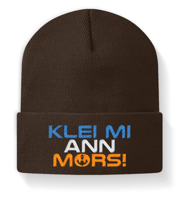 Klei mi ann Mors · Beanie mit Stick-Beanie mit Stick-Chocolate-M-Mooinzen