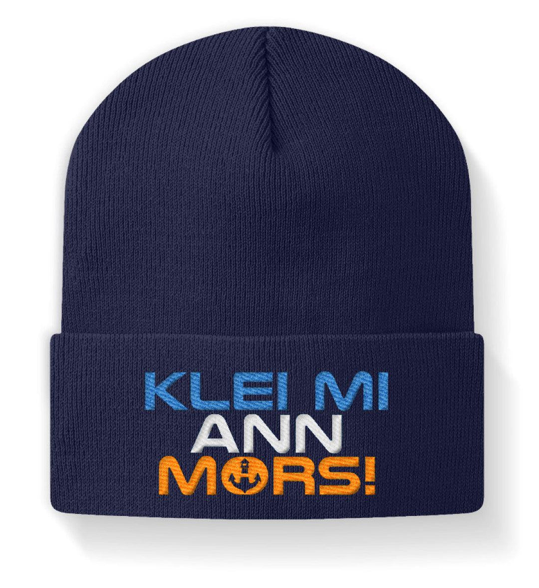 Klei mi ann Mors · Beanie mit Stick-Beanie mit Stick-Navy-M-Mooinzen