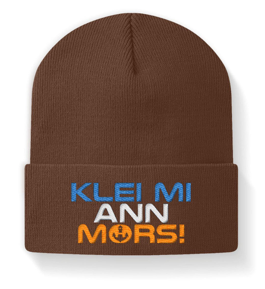 Klei mi ann Mors · Beanie mit Stick-Beanie mit Stick-Orange Rust-M-Mooinzen