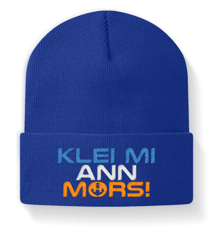 Klei mi ann Mors · Beanie mit Stick-Beanie mit Stick-Royal-M-Mooinzen