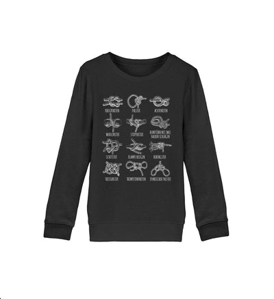 Knotenkunde · Kinder Premium Bio Sweatshirt-Kinder Premium Bio Sweatshirt-Black-12/14 (152/164)-Mooinzen