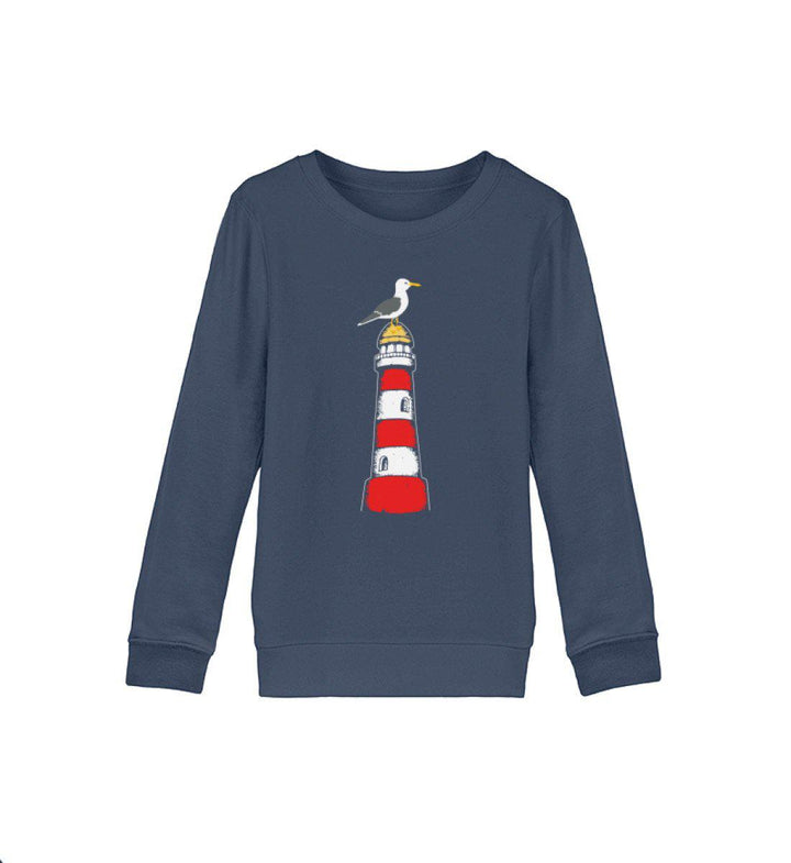 Leuchtturm Möwe · Kinder Premium Bio Sweatshirt-Kinder Premium Bio Sweatshirt-French Navy-9/11 (134/146)-Mooinzen