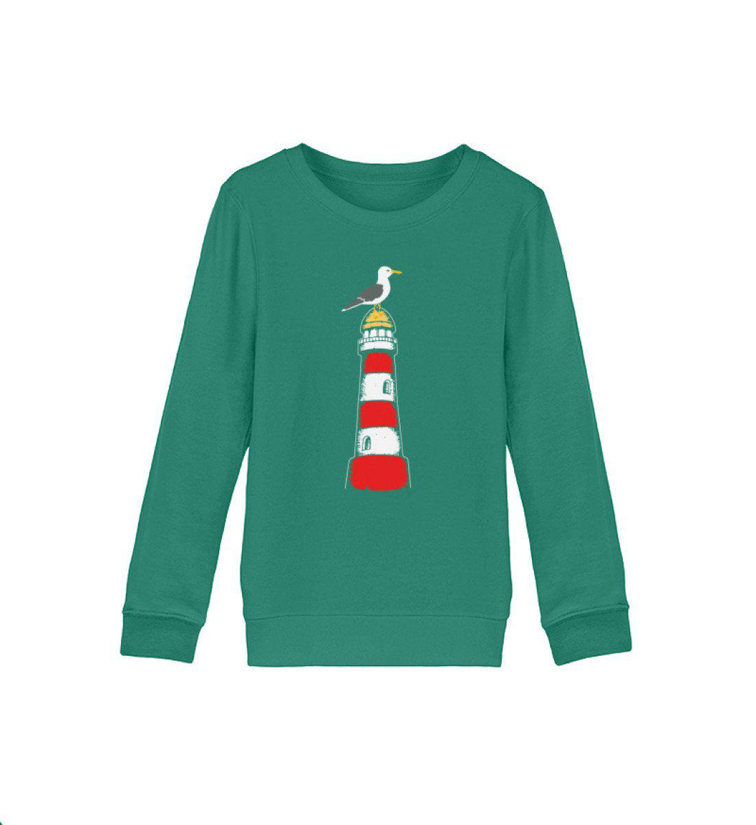 Leuchtturm Möwe · Kinder Premium Bio Sweatshirt-Kinder Premium Bio Sweatshirt-Varsity Green-12/14 (152/164)-Mooinzen