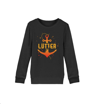 Lütter · Kinder Premium Bio Sweatshirt-Kinder Premium Bio Sweatshirt-Black-12/14 (152/164)-Mooinzen