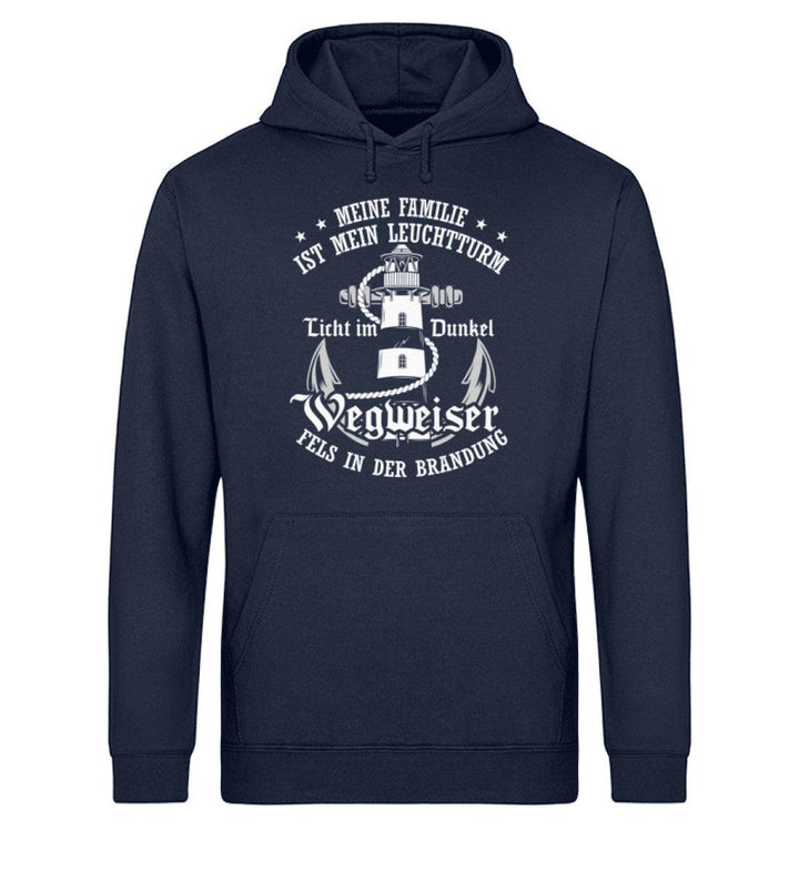 Meine Familie ist mein Leuchtturm · Unisex Bio Hoodie-Unisex Bio Hoodie-French Navy-XS-Mooinzen