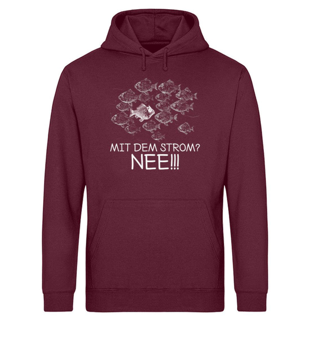 Mit dem Strom? Nee! Fisch · Unisex Bio Hoodie-Unisex Bio Hoodie-Mooinzen