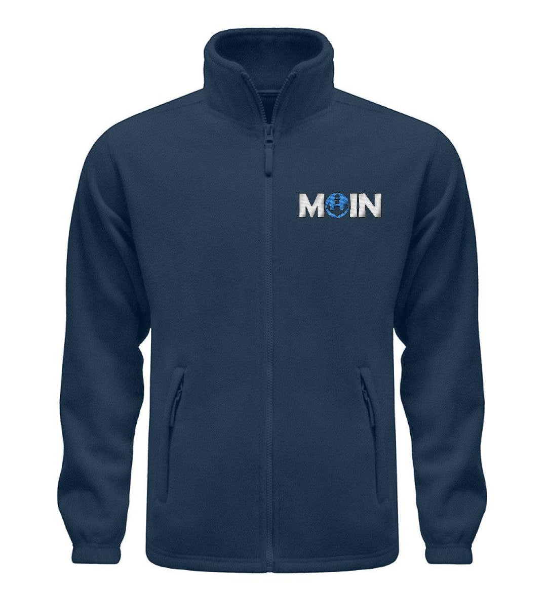 Moin Blau · Fleece Jacke mit Stick-Fleece Jacke mit Stick-Navy-S-Mooinzen